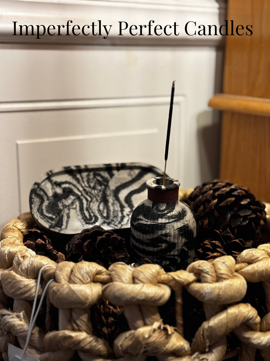 The Foundation Set- Handmade Cement Incense Holder & Tray